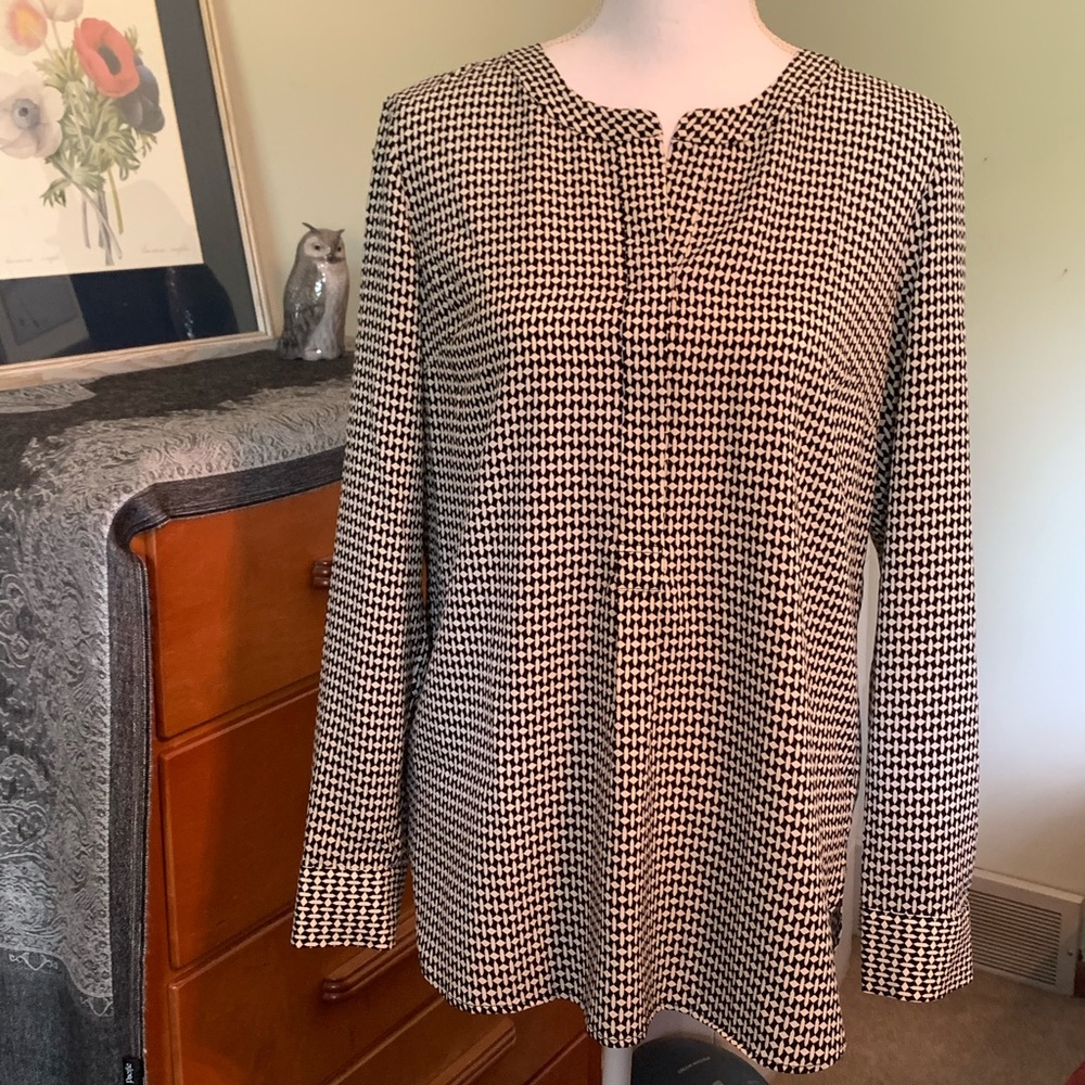 Talbots Pattered Blouse: Medium